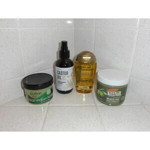 Black Women Hair Care Lot olive oil gro therapy Indian hemp castor argan
